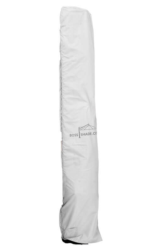 White Cantilever Umbrella with Storm Cover