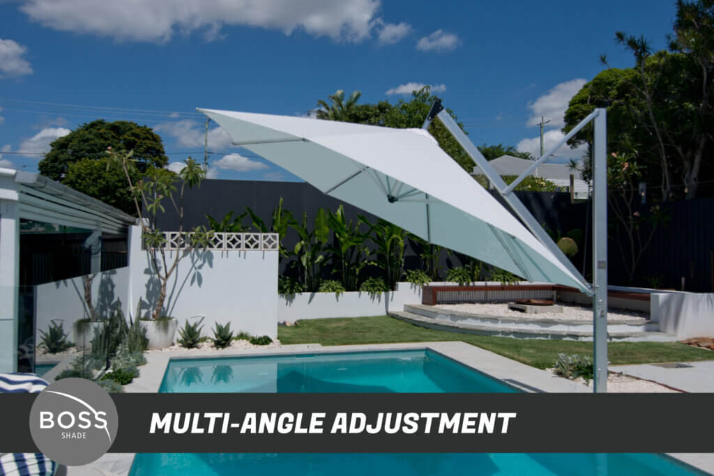 Tilt adjustment cantilever umbrella