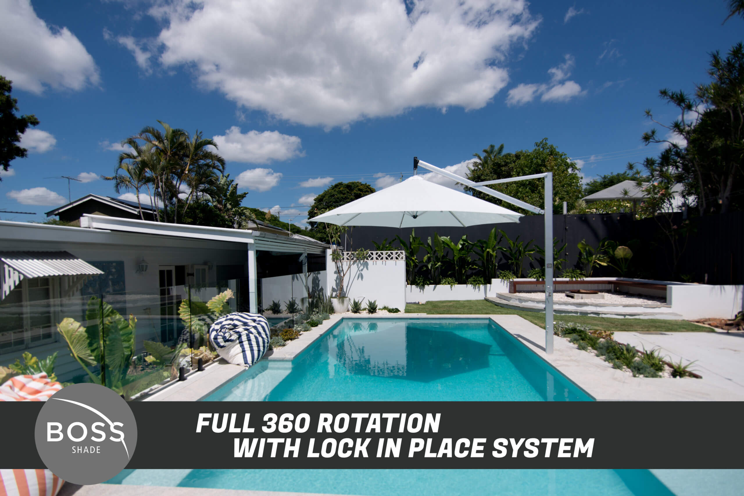 Full 360 Rotation Cantilever Umbrella