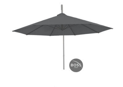 umbrella w logo black charcoal frontview
