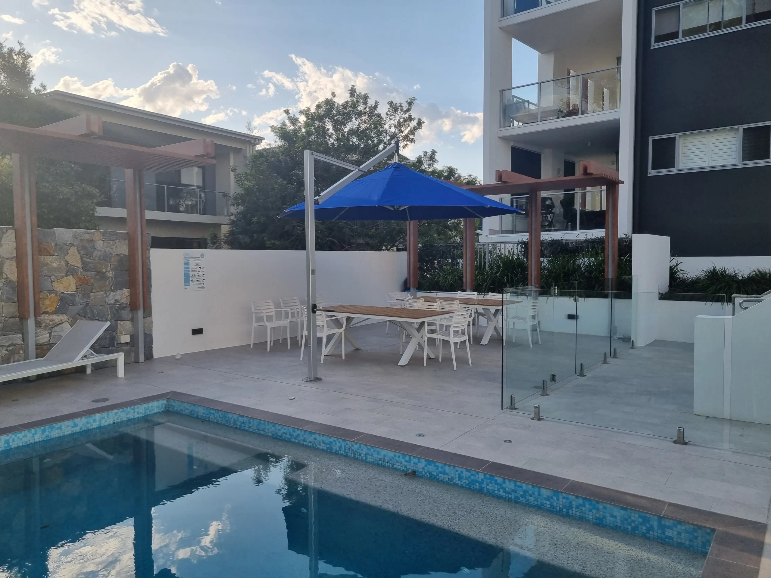 Cute Umbrella By The Pool