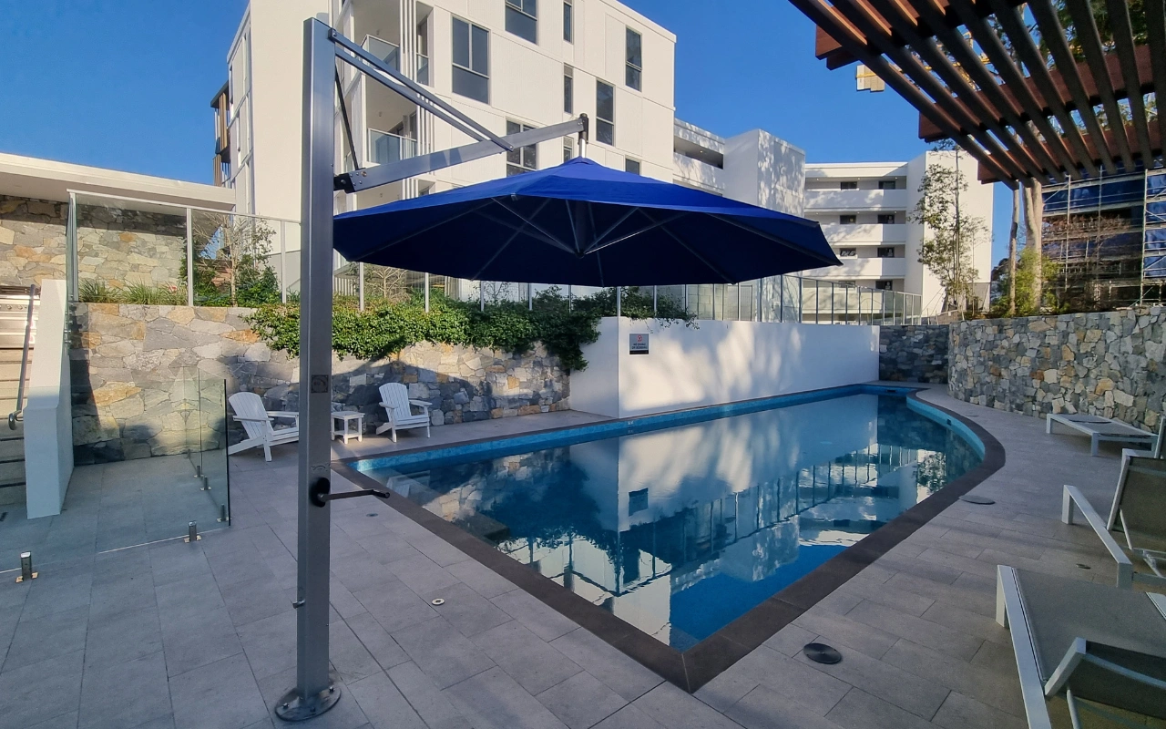 Beautiful Large poolside umbrellas