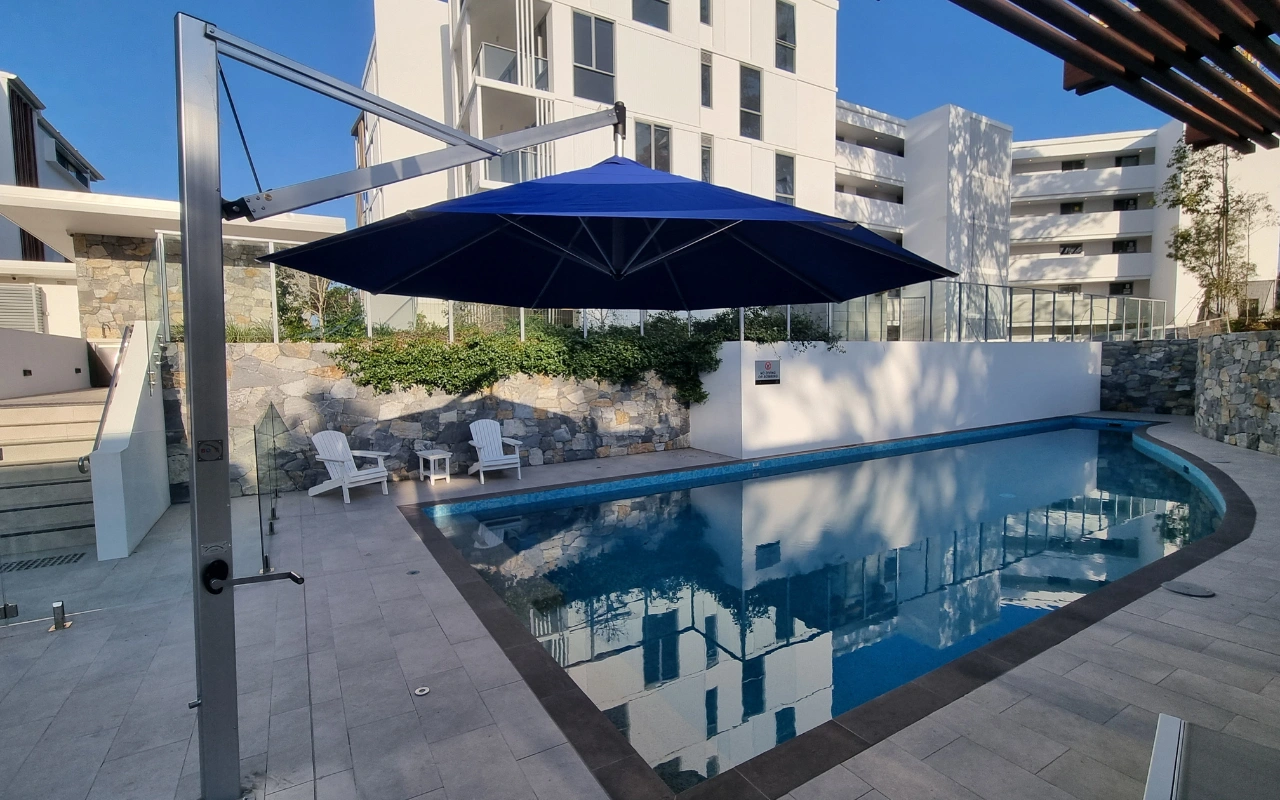 Poolside Umbrella by the pool